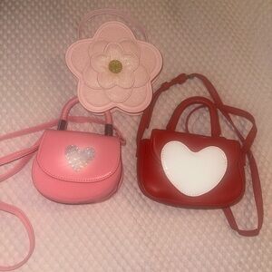 Pink and Red Heart Mini Bags